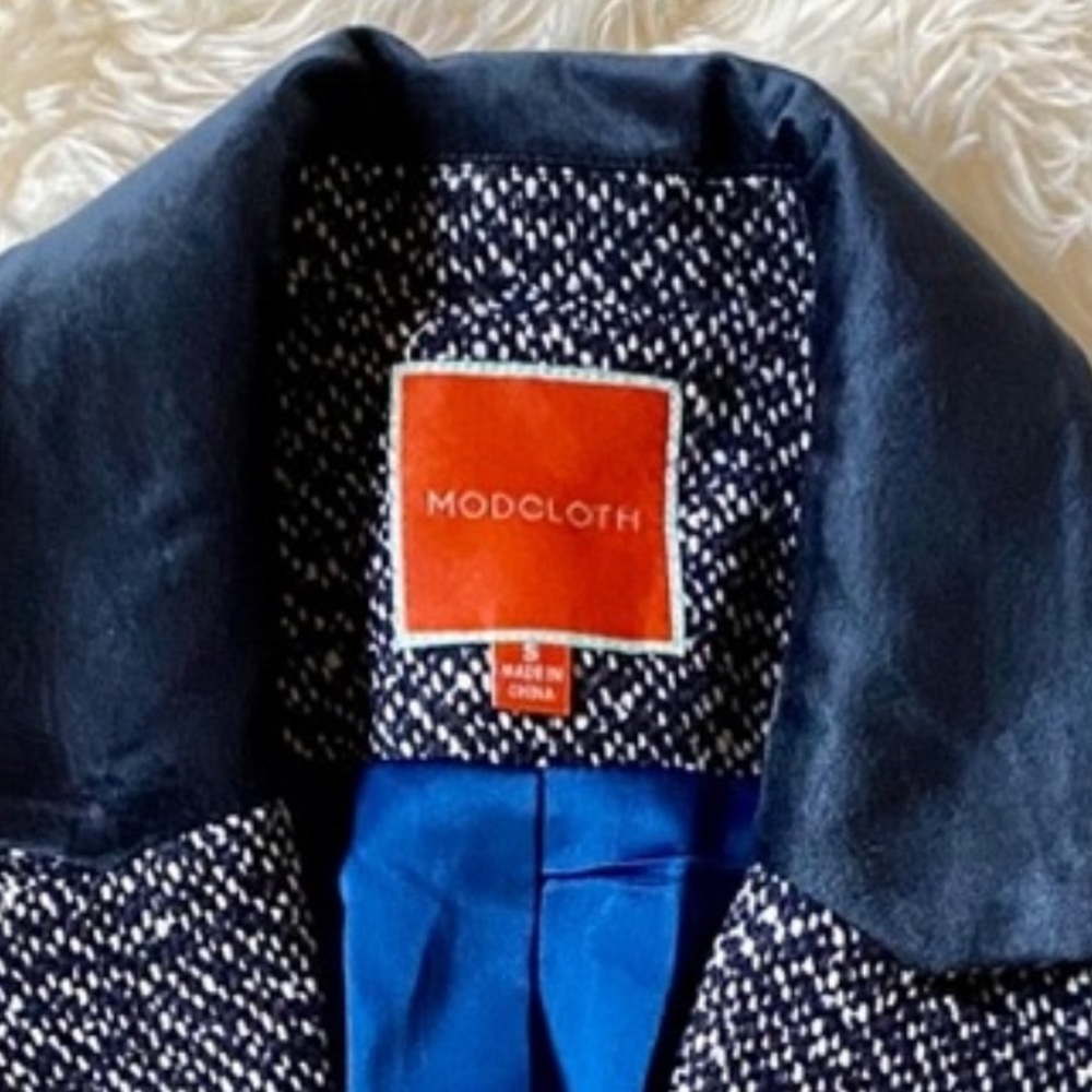 ModCloth Navy Tweed Blazer - Picture 5 of 5